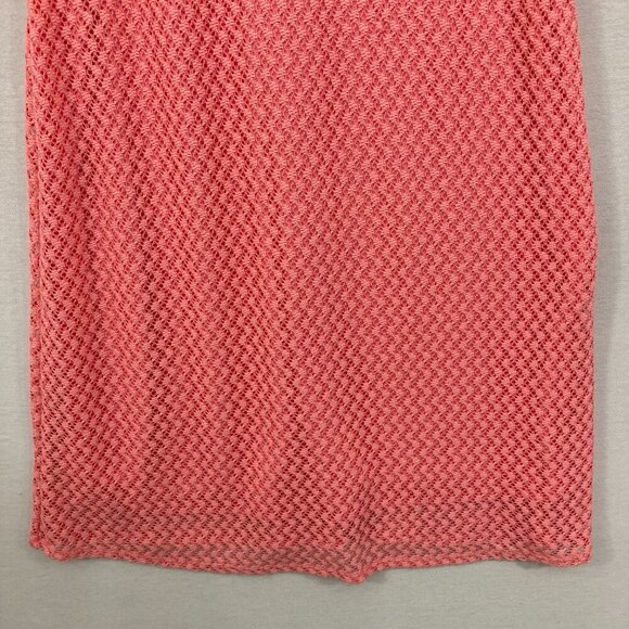 New Ava & Viv Women's 1X Midi Peach Crochet Sleeveless Dress Vacation Resort - Picture 7 of 11